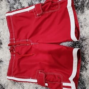 Joe Boxer Red Swim Short Witch Pocket
